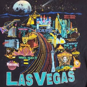 Las Vegas Scrunch Bottom t-shirt Short Sleeve- Amazing Colorful  Graphic Womans